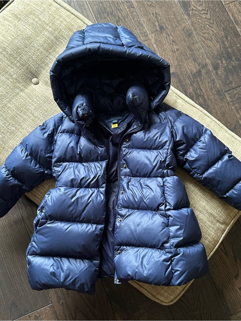 Polo Ralph Lauren Girl Navy Blue 3T Down Jacket Long Jacket